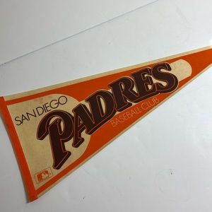 Vintage 80s MLB San Diego Padres Pennant